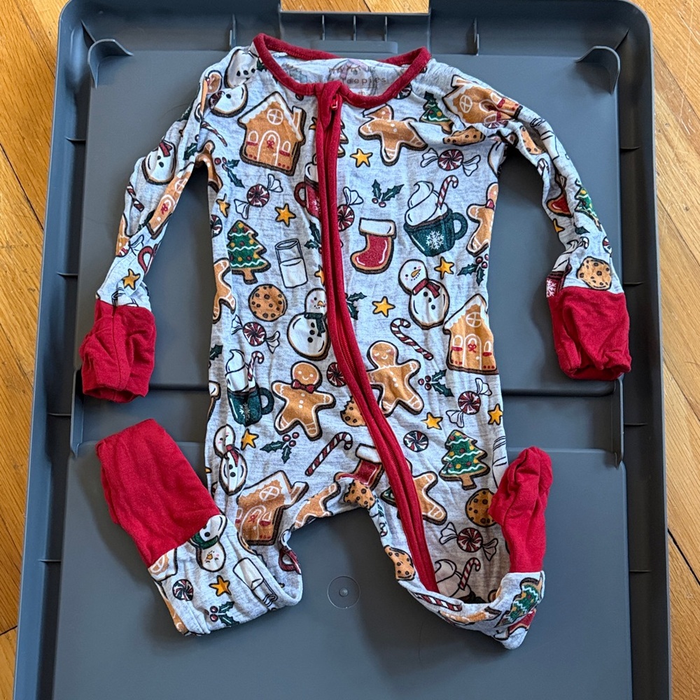 Little Sleepies 3-6mo christmas zippy
